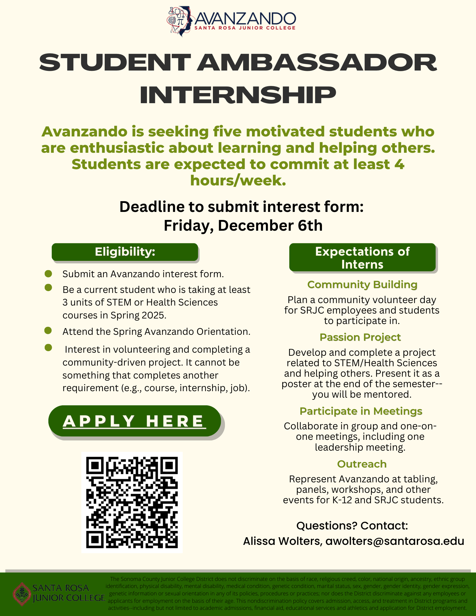 Avanzando Ambassador Internship